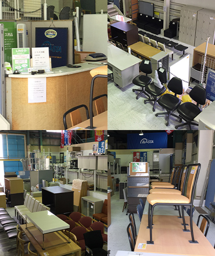 沖縄で中古オフィス家具をお探しなら、リスタ沖縄店へ